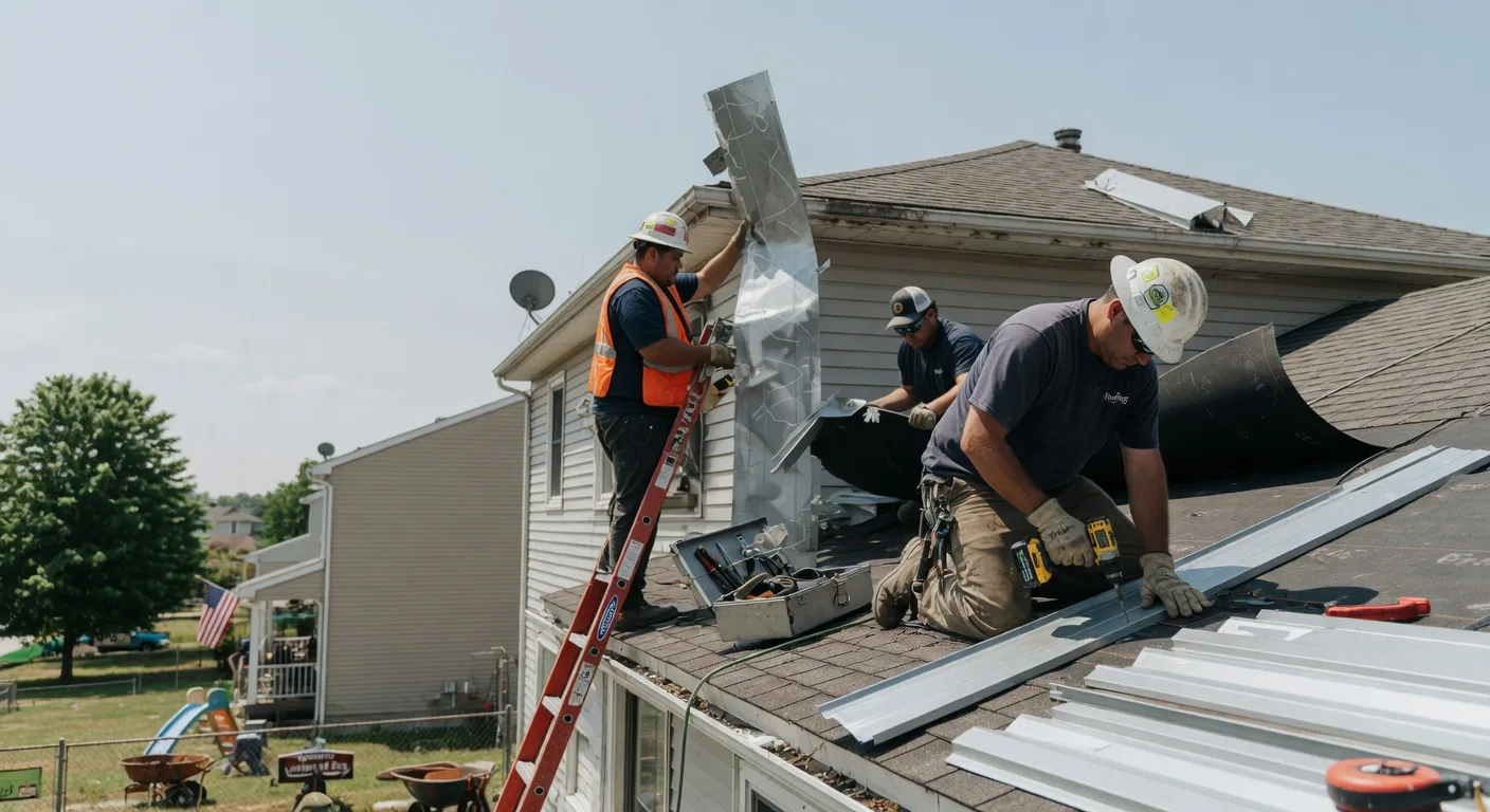 Storm Damage Metal Roof Repair in Kirkville, NY